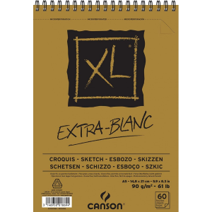 BLOCCO CARTA PER SCHIZZO CANSON XL CROQUIS EXTRA BLANC A5 (14.8 X 21 CM) 90 GR MQ