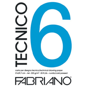 ALBUM DA DISEGNO FABRIANO TECNICO 6 RUVIDO 35 X 50 CM 220 GR MQ