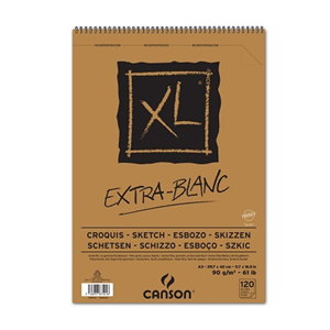 BLOCCO CARTA PER SCHIZZO CANSON XL CROQUIS EXTRA BLANC A3 (29.7 X 42 CM) 90 GR MQ