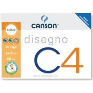 ALBUM DA DISEGNO CANSON C4 LISCIO 24 X 33 CM 200 GR MQ