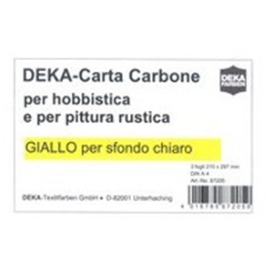 FOGLIO SINGOLO CARTA CARBONE GIALLA CM 21 X 28 DEKA